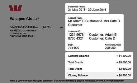 Westpac customer number bubble info 